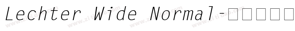 Lechter Wide Normal字体转换